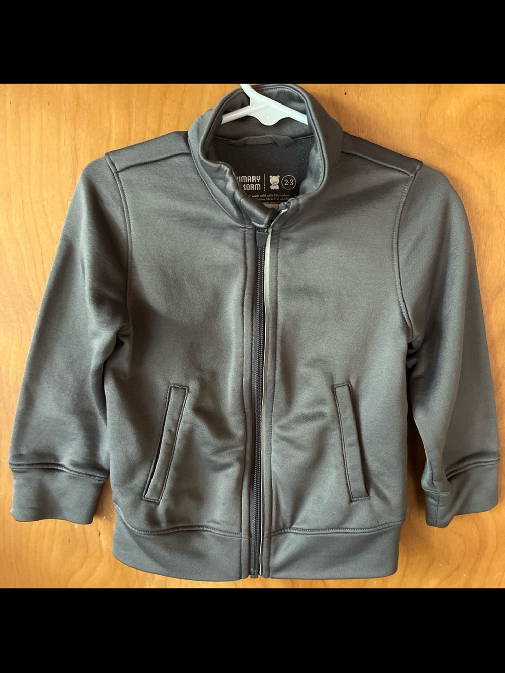 Primary Kids Gray Full Zip Athletic Jacket Size 2-3T
